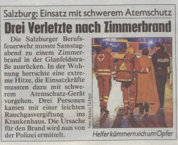 Zimmerbrand Glanfeldstr 6 Kronen Zeitung 19 Dez 2015